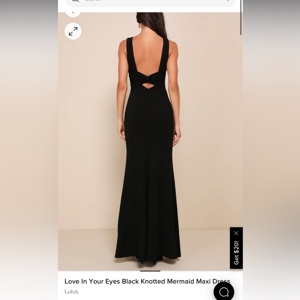 Love in your eyes black knotted mermaid maxi - Lulus - Size XS